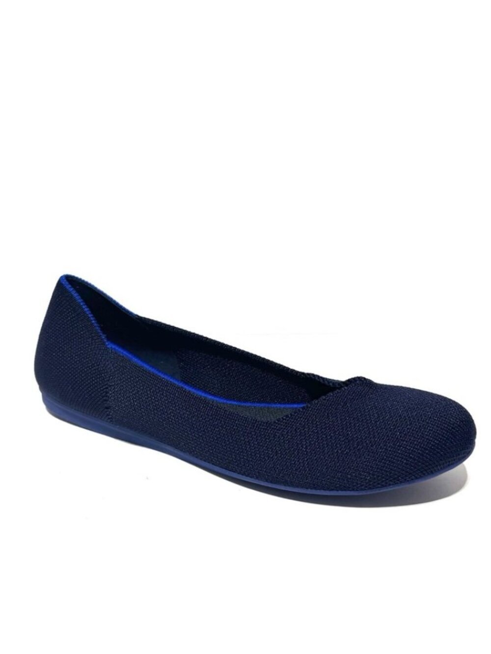 Rothys The Flat Round Toe Navy Solid Size 7.5 M